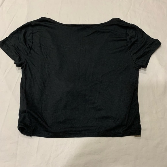 Tie Front Open Tee - Picture 3 of 4